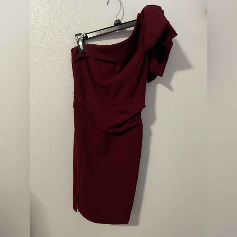 maroon red hoco dress
